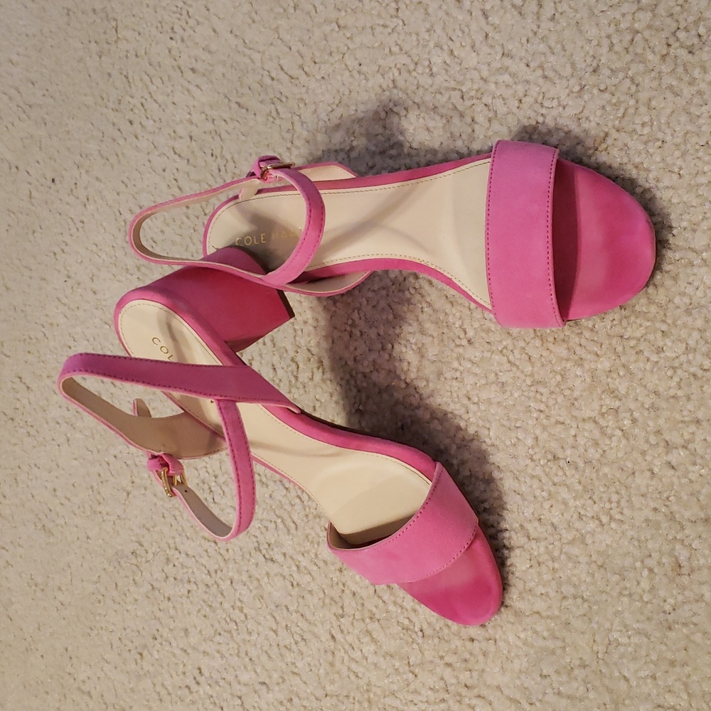 Suede Block Heel Sandal